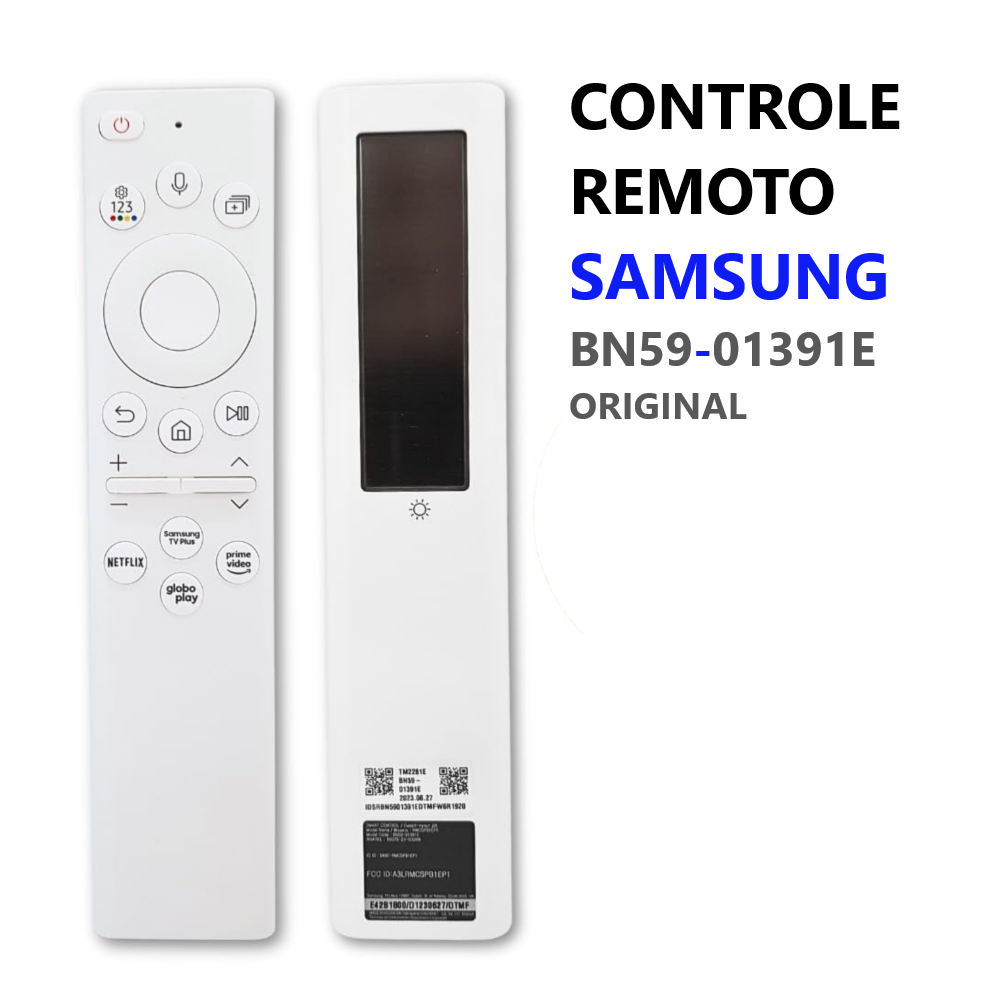 Controle Remoto Samsung Tv 4K Bn59-01391E Com Comando De Voz Brancio Original foto 2