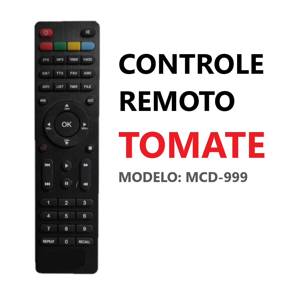 Controle Remoto Conversor Digital Tomate Mcd-999 foto 2