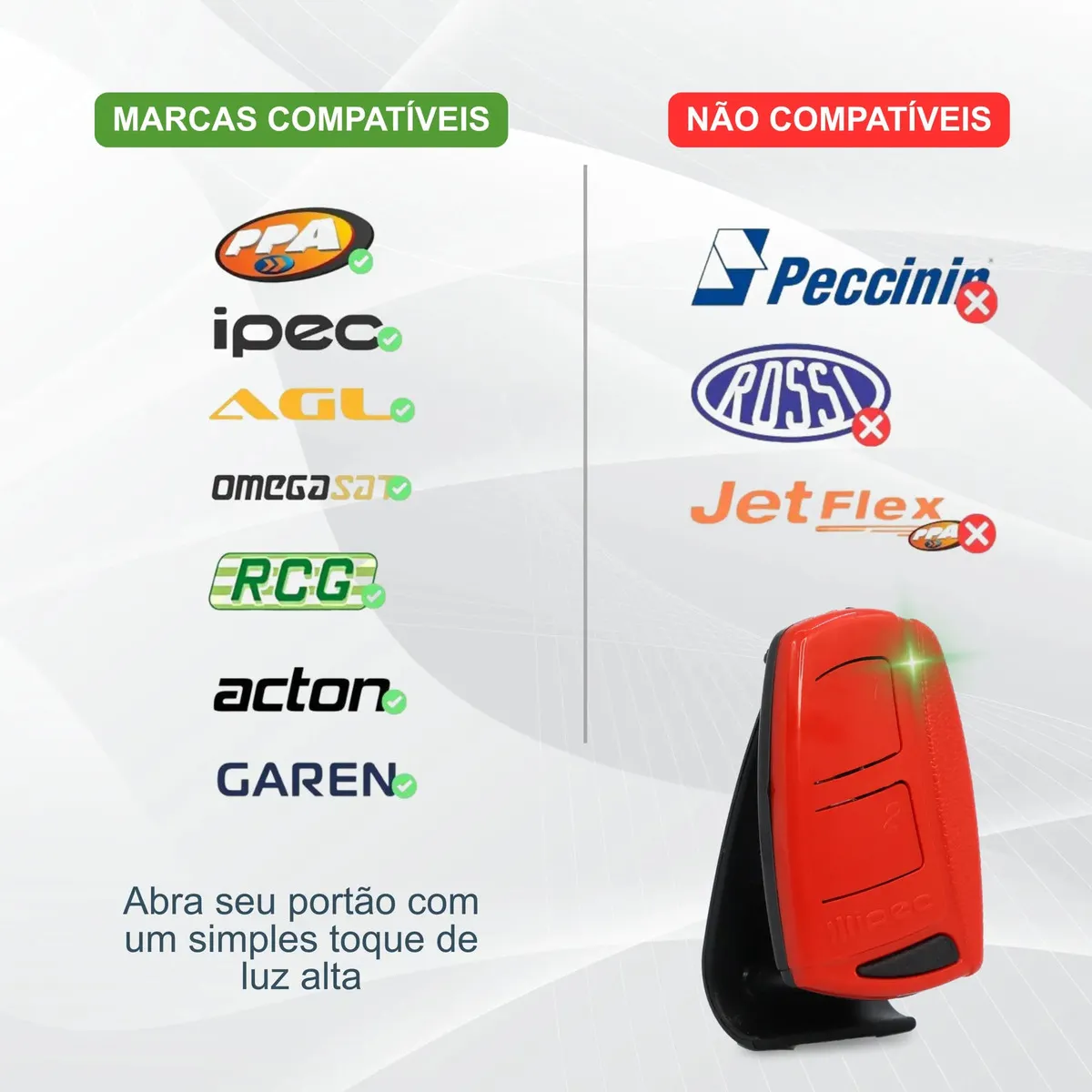 Controle para Portão Tx Top Mais Vermelho Mustang 433,92Mhz SMD Ipec A2184/Vermelho foto 3