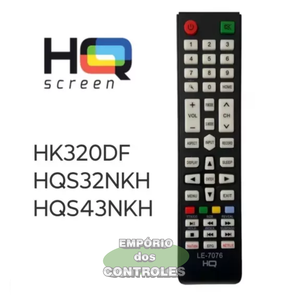 CONTROLE REMOTO TV HQ HQS43NKH -7076 foto 2