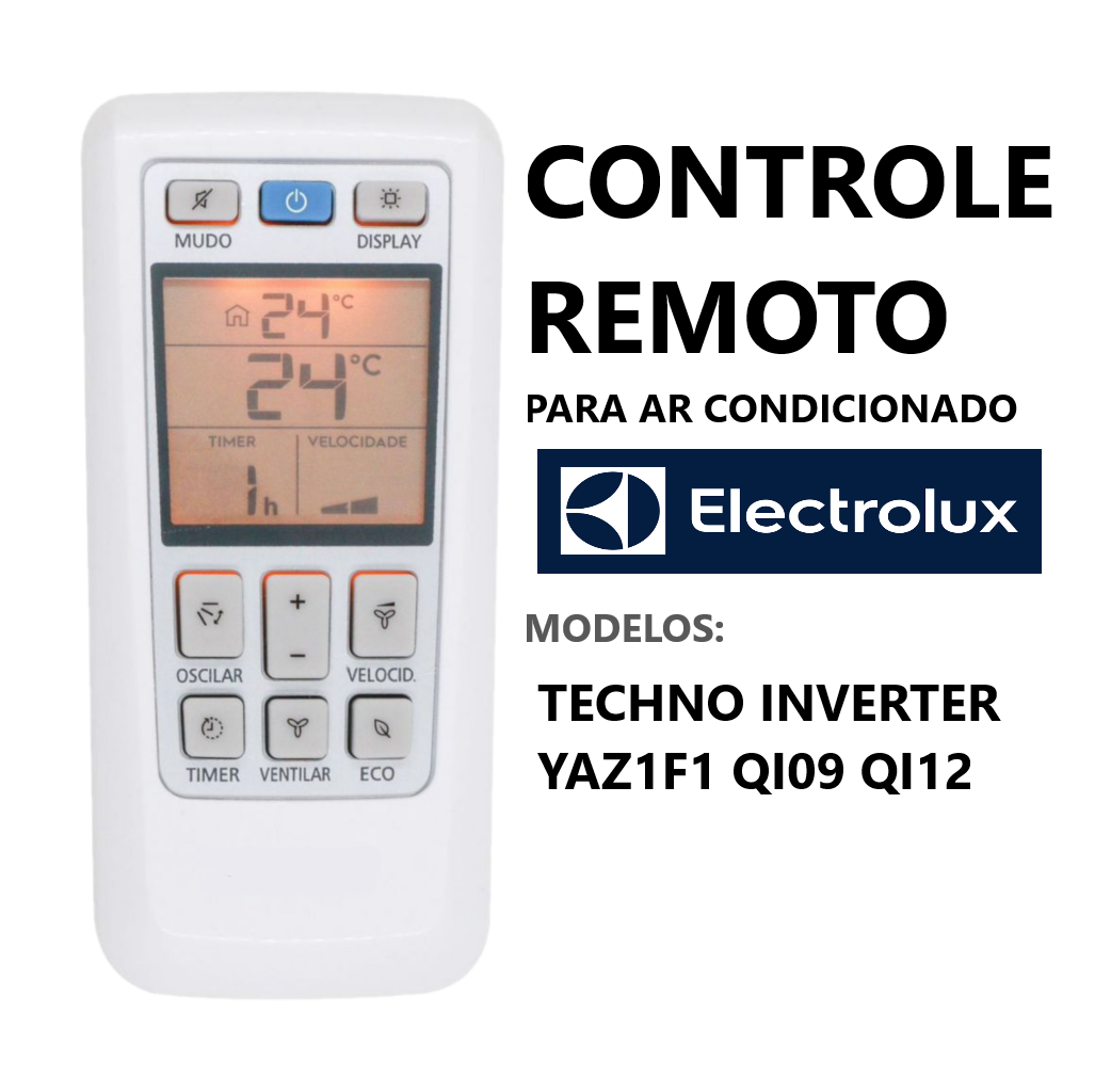 Controle Remoto Ar Condicionado Electrolux Yaz1F1 Inverter -7306 foto 2
