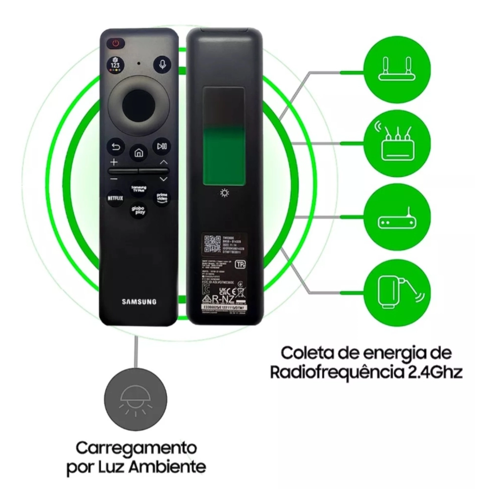 Controle Remoto Samsung 4K Bn59-01432B Original Carregamento Solar foto 5