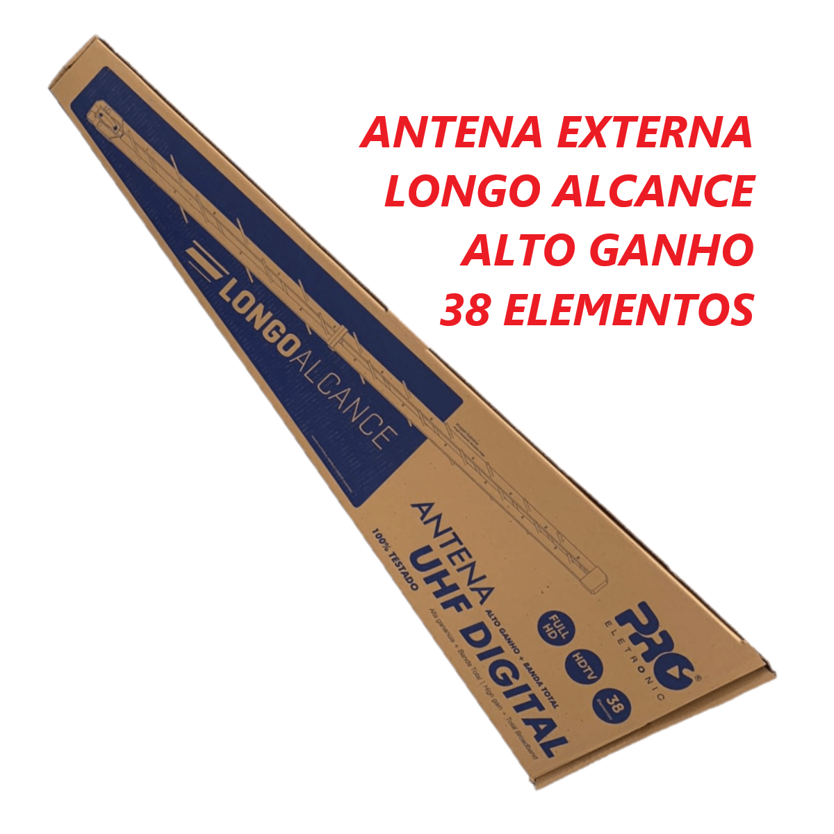 ANTENA UHF DIGITAL - ALTO GANHO BANDA TOTAL 38 ELEMENTOS PROHD-1300 foto 6