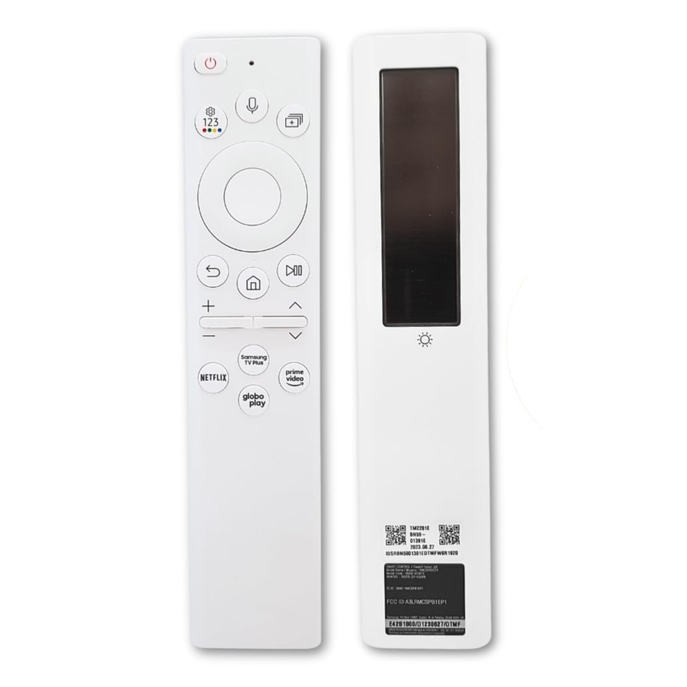 Controle Remoto Samsung Tv 4K Bn59-01391E Com Comando De Voz Brancio Original