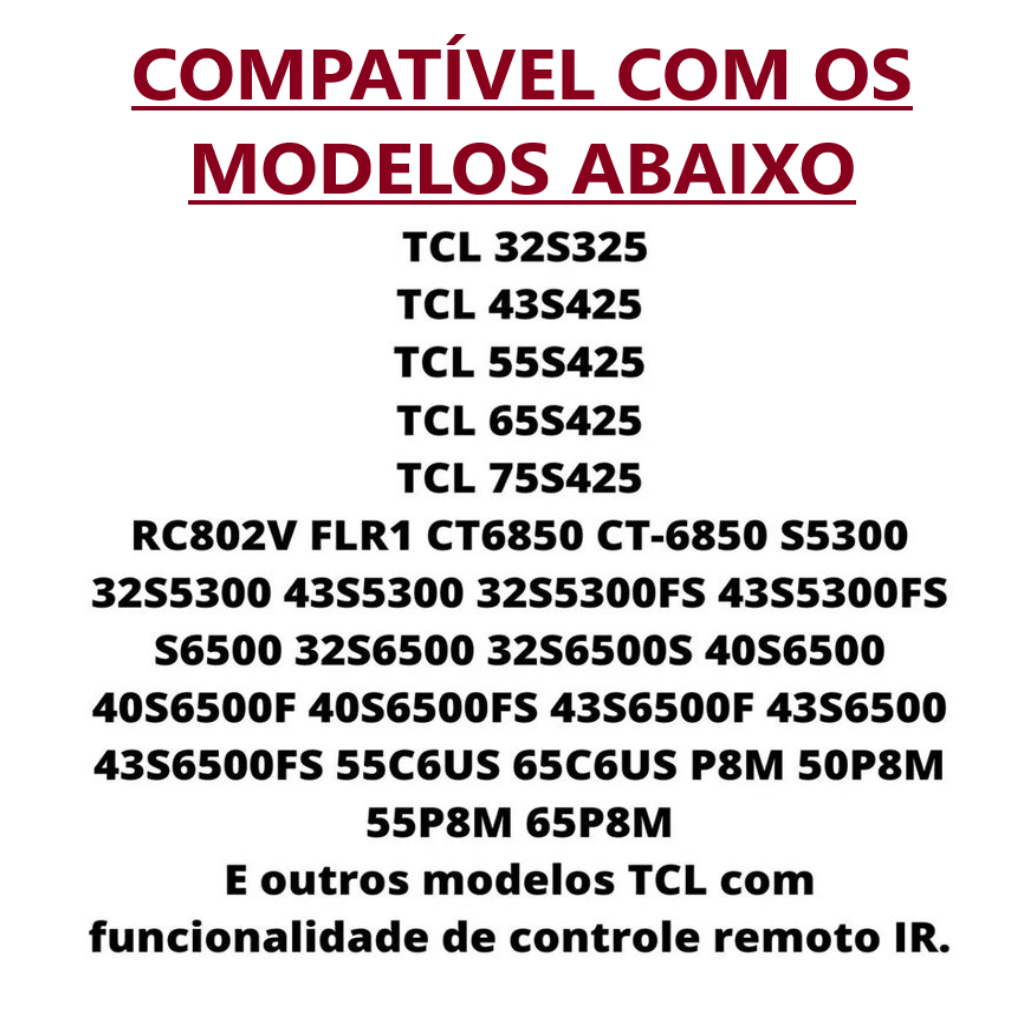 Controle Remoto TCL Android Smart Tv Sem Comando de Voz -9071 -9062 -7410-1 foto 4