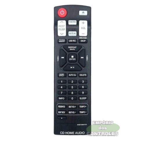 Controle Remoto Cd Home Audio Lg Akb73655701 -9165 -7912