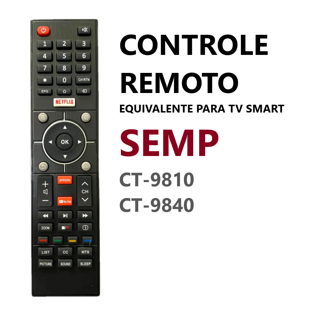 CONTROLE REMOTO SEMP TOSHIBA TV SMART CT-6840 CT-6810 -9043 -7742 -8238 foto 2