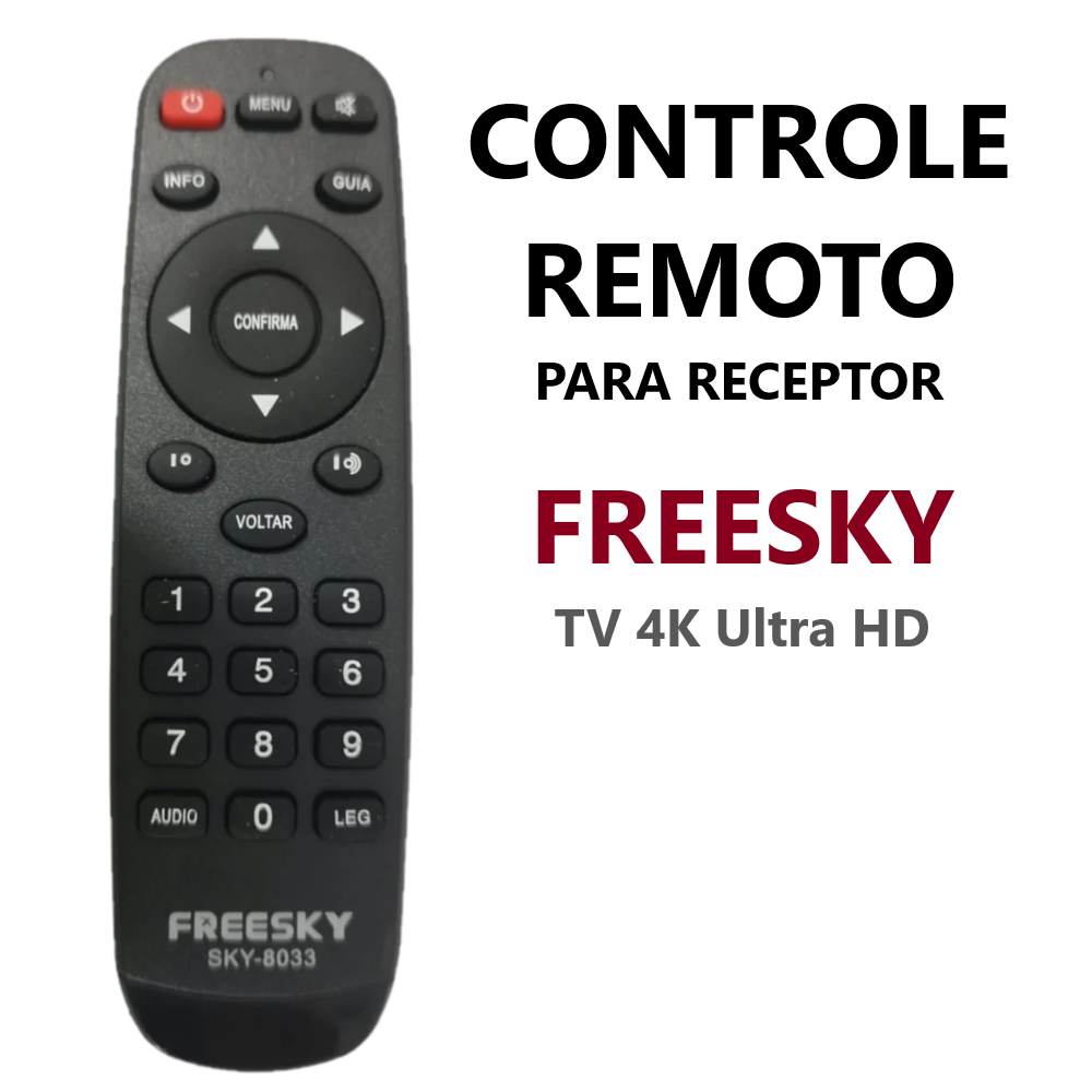 CONTROLE REMOTO FREESKY 4K ULTRA -8033 foto 2