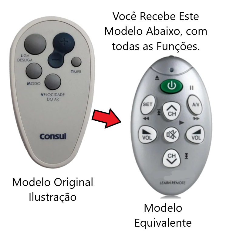 CONTROLE REMOTO AR CONSUL CCZ10A RM-L7