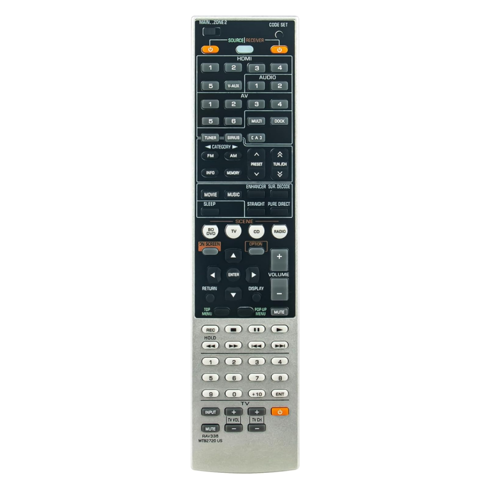 Controle Remoto Receiver Yamaha Rav336 Wt92720us AV Yamaha Rx-A700 Rx-A700Bl Rx-V667 Rx-V667Bl Htr-6063