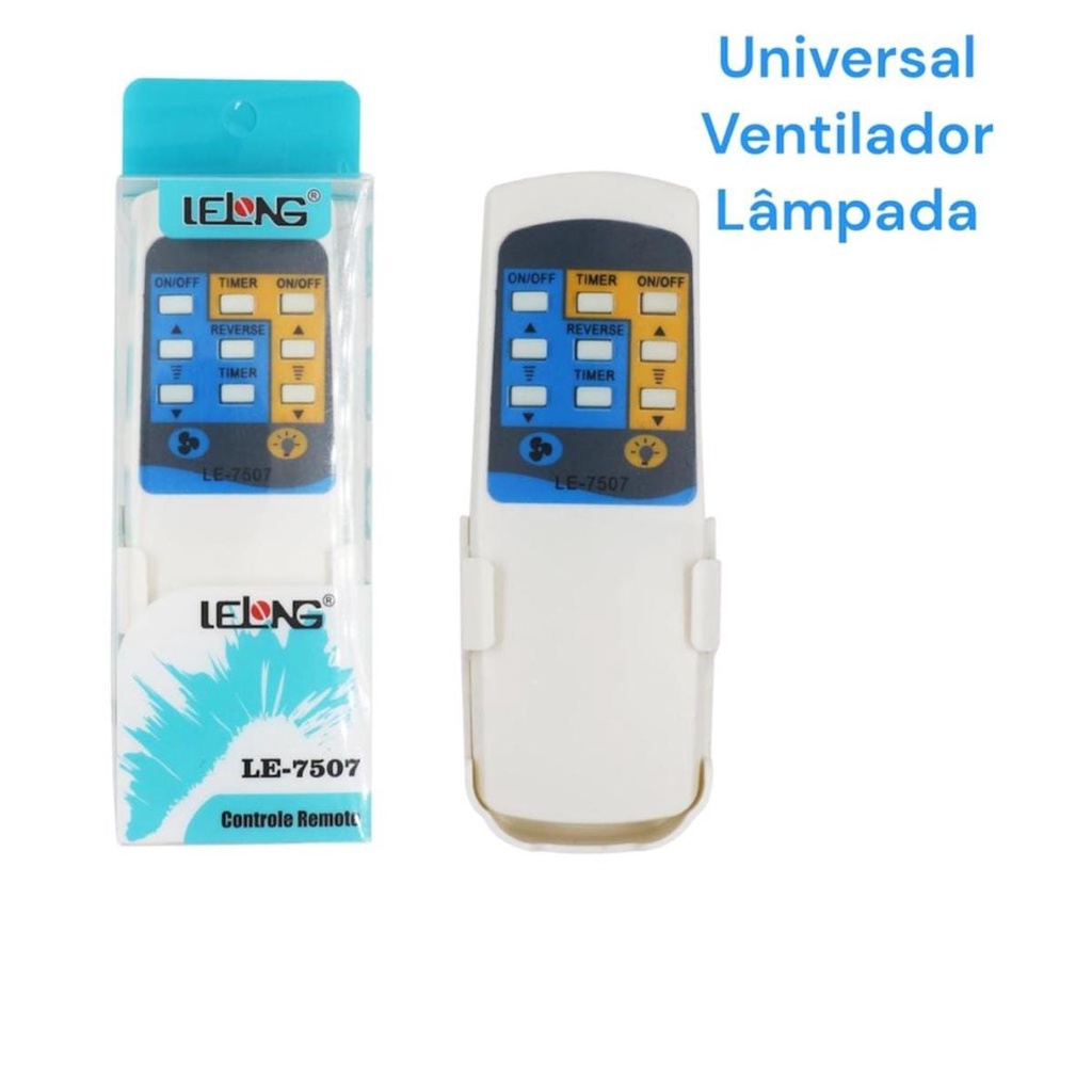 CONTROLE REMOTO PARA VENTILADOR E LAMPADA LE-7507