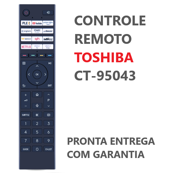 CONTROLE REMOTO TOSHIBA CT-95043 TV SMART 4K -7362 foto 3