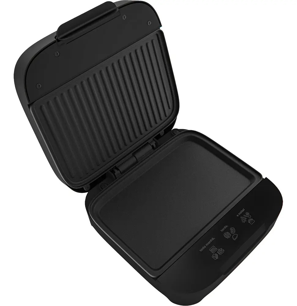 Grill Sanduicheira Cadence San400 Elétrica Chapa Misteira Tostex Tostequeira Hambúrguer Click Preto 127v