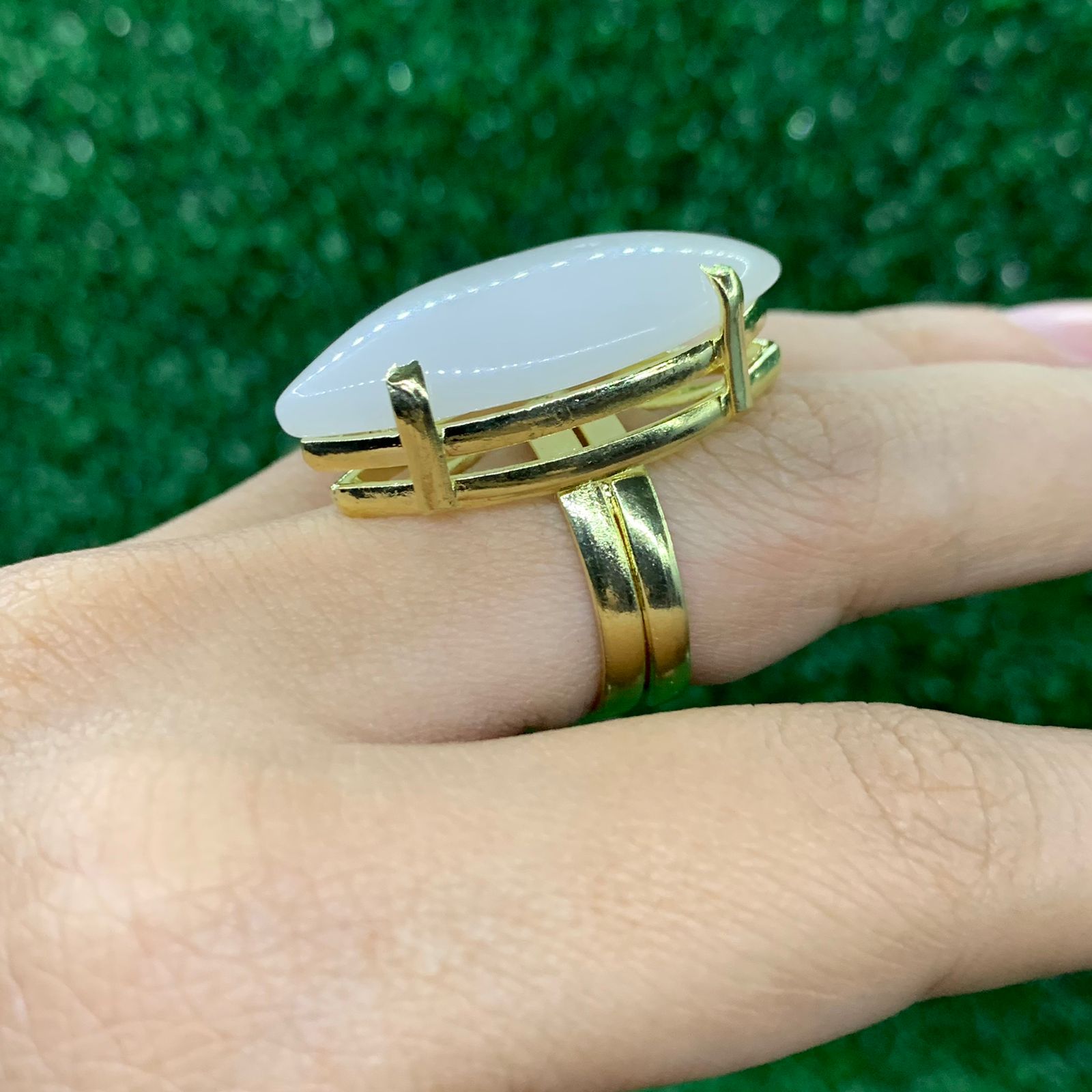 Anel Ajustável Losango- Dourado