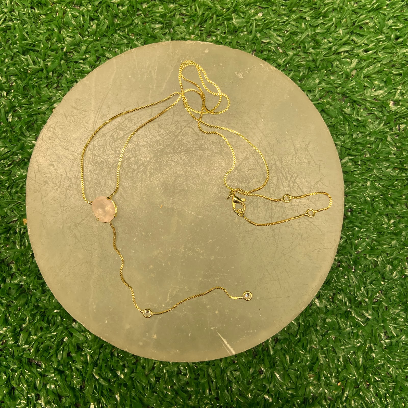 Colar Gravata Oval - Dourado