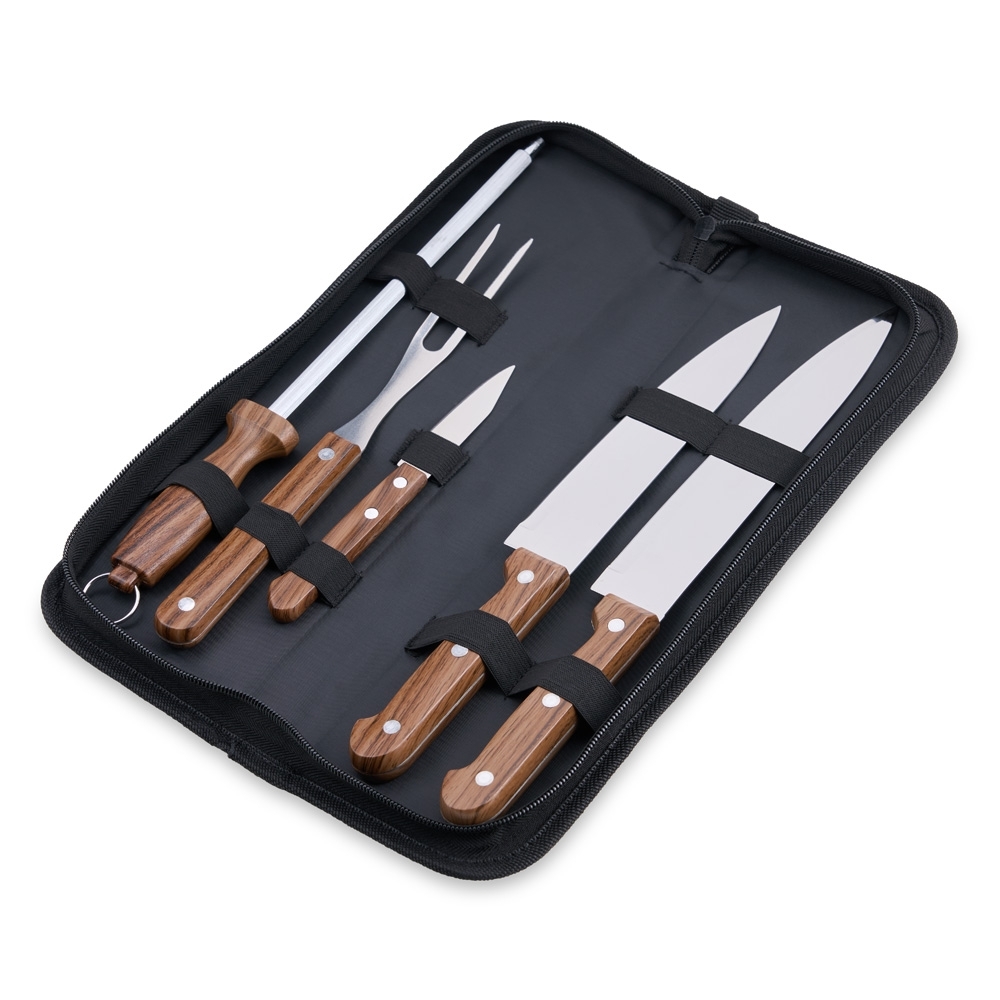 Kit Churrasco 5 Peças — Preto