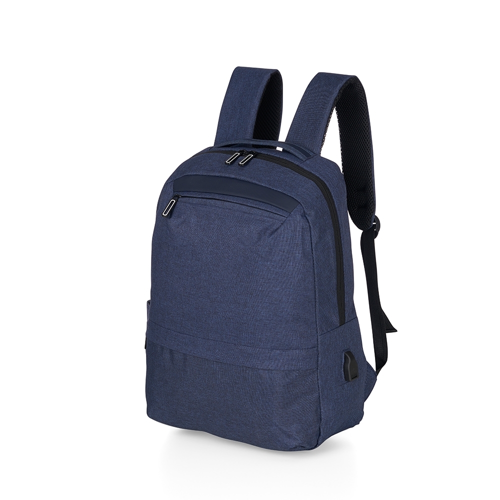 Mochila De Nylon Usb 21l — Azul