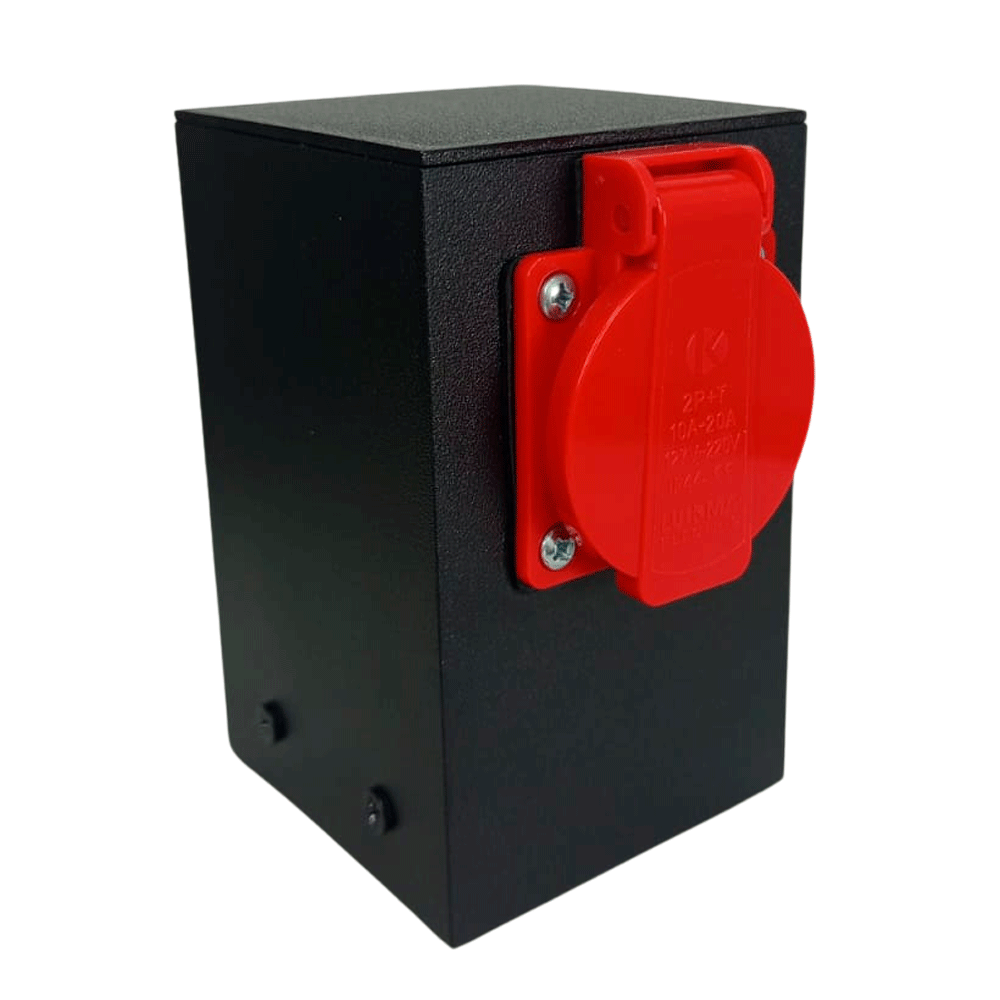 Tomada Para Jardim Ou Área Externa  Preto 11,5cm