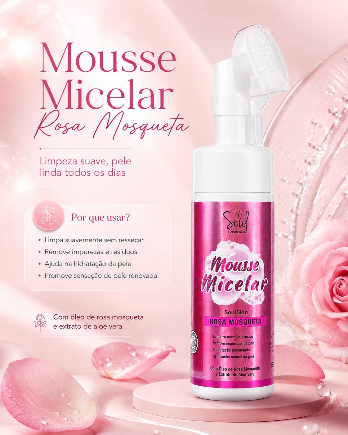 Espuma de Limpeza Facial Soul