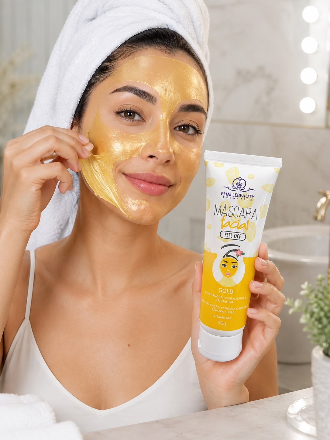 Máscara Facial Gold Peel Off Phállebeauty
