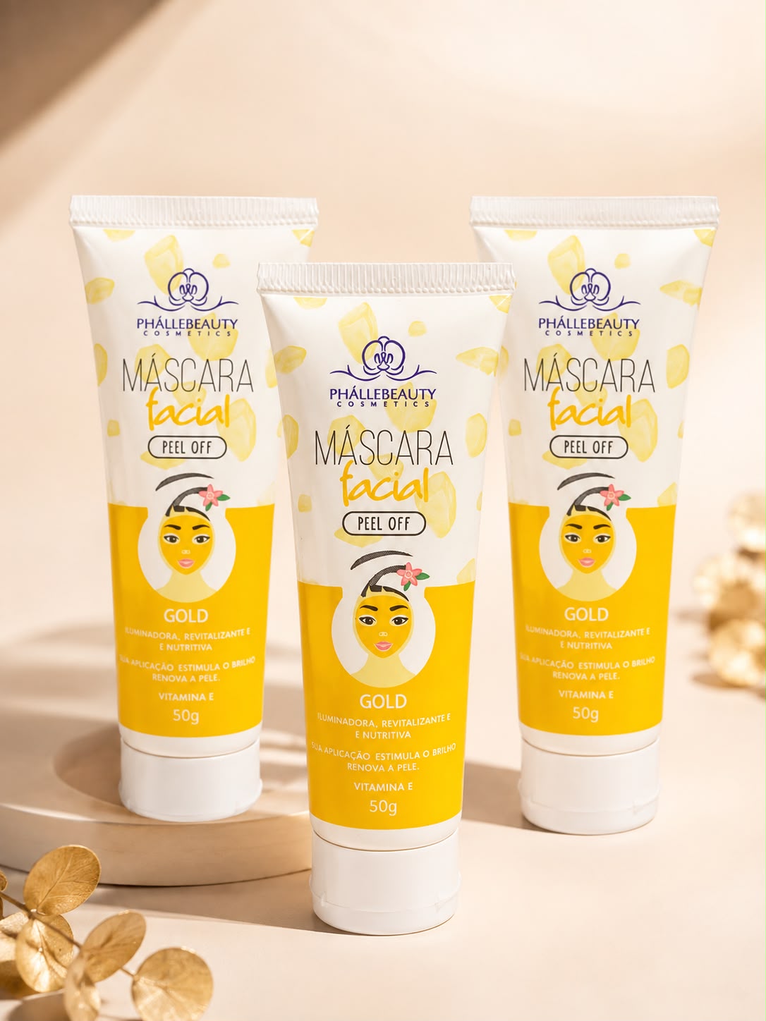 Máscara Facial Gold Peel Off Phállebeauty