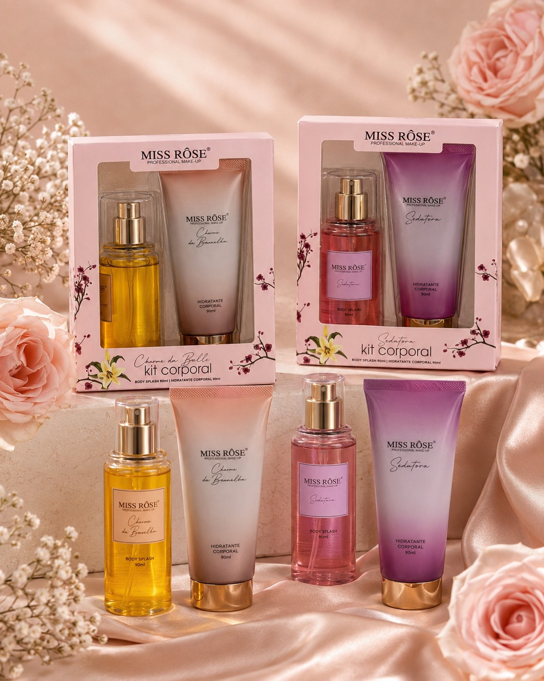 Kit Perfume + Creme Miss Rôse