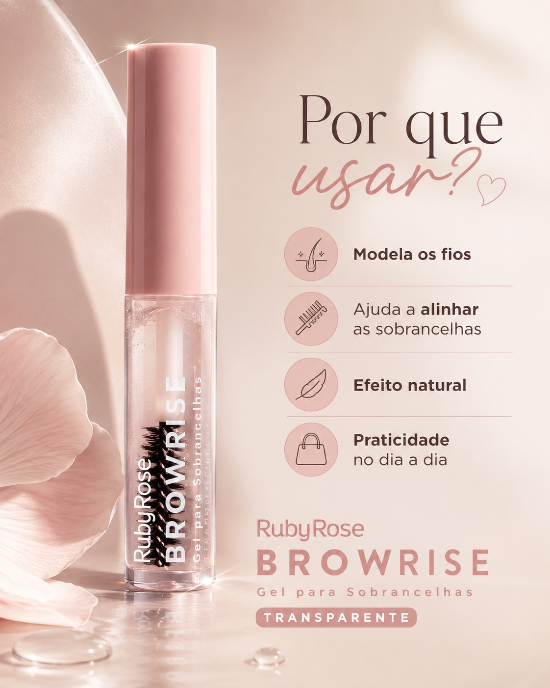 Gel para Sobrancelhas Brow Rise Ruby Rose