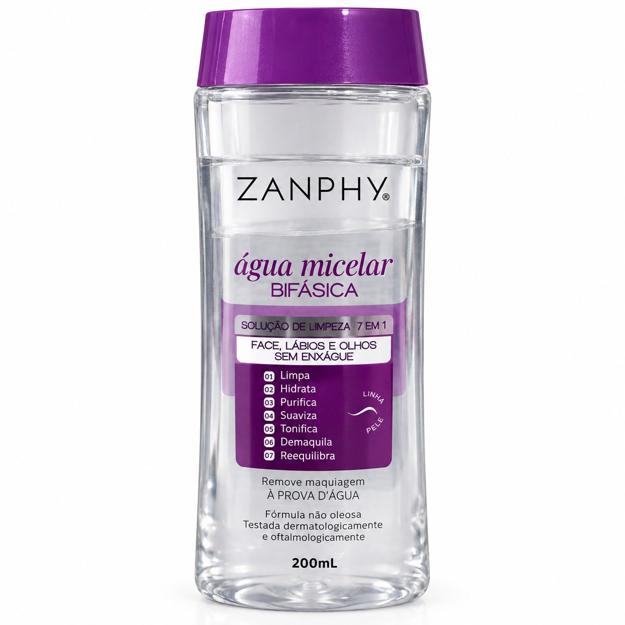 Água Micelar Bifásica Zanphy 200 ml Linha Pele