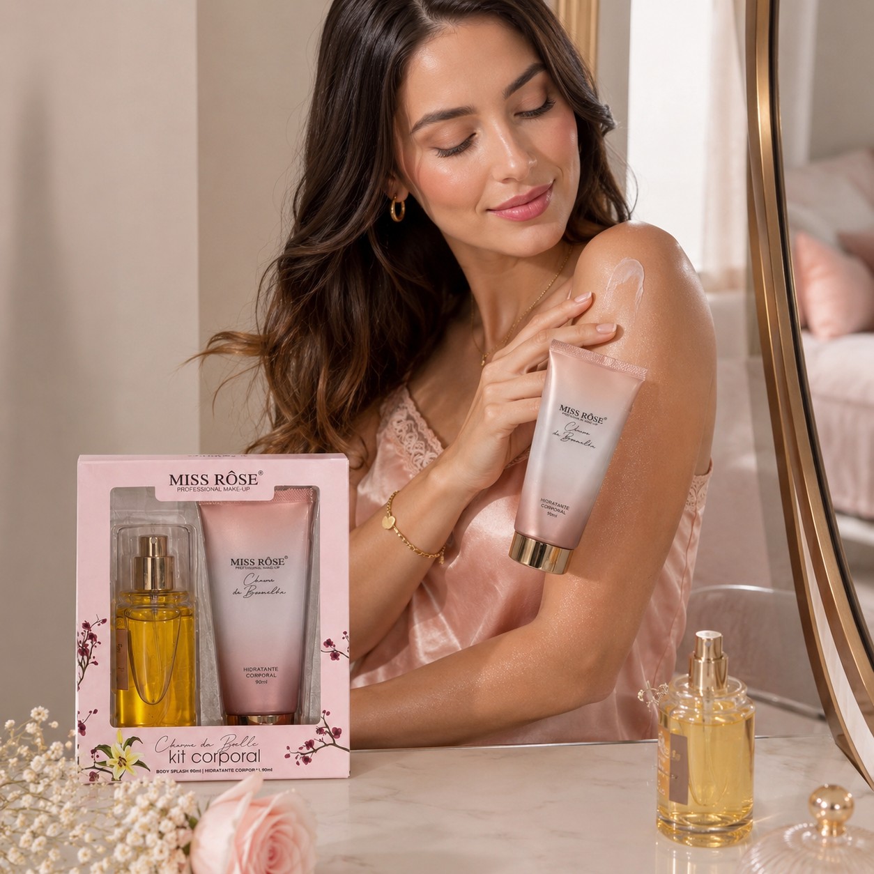 Kit Perfume + Creme Miss Rôse