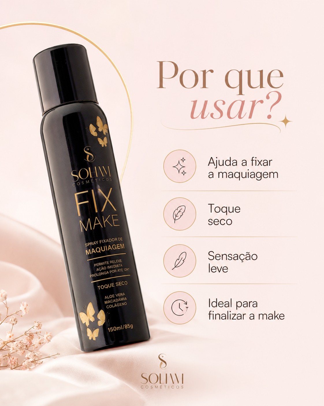 Fixador de Maquiagem Sohm Cosméticos