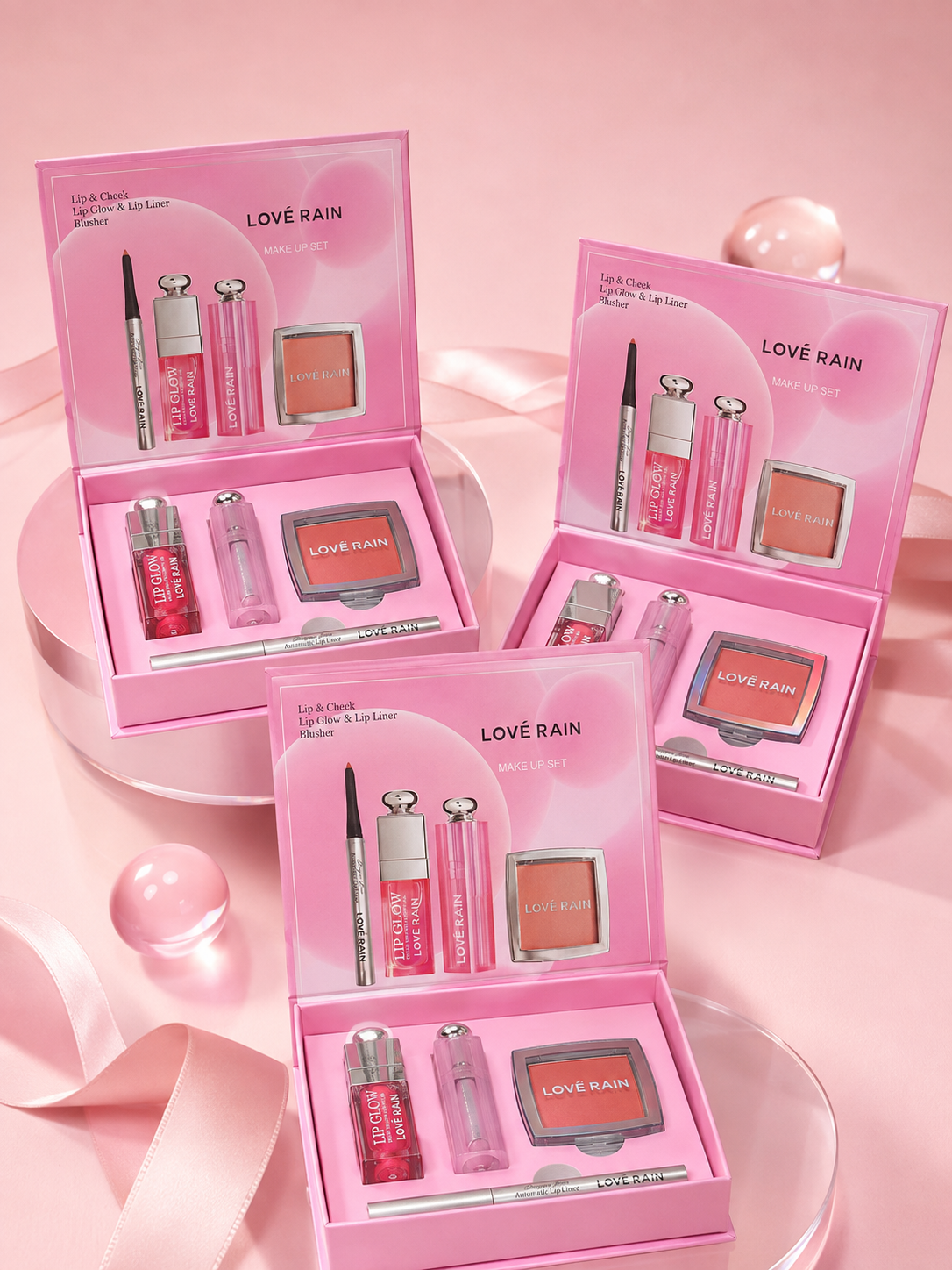 Kit Gloss Labial e Lápis de Boca Love Rain