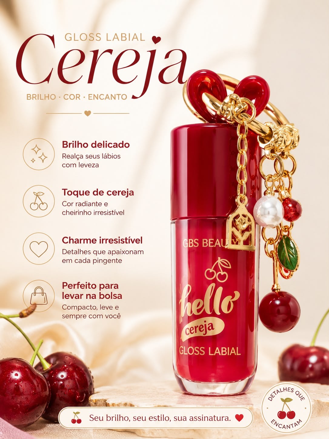 Gloss Cereja Miss Victorio
