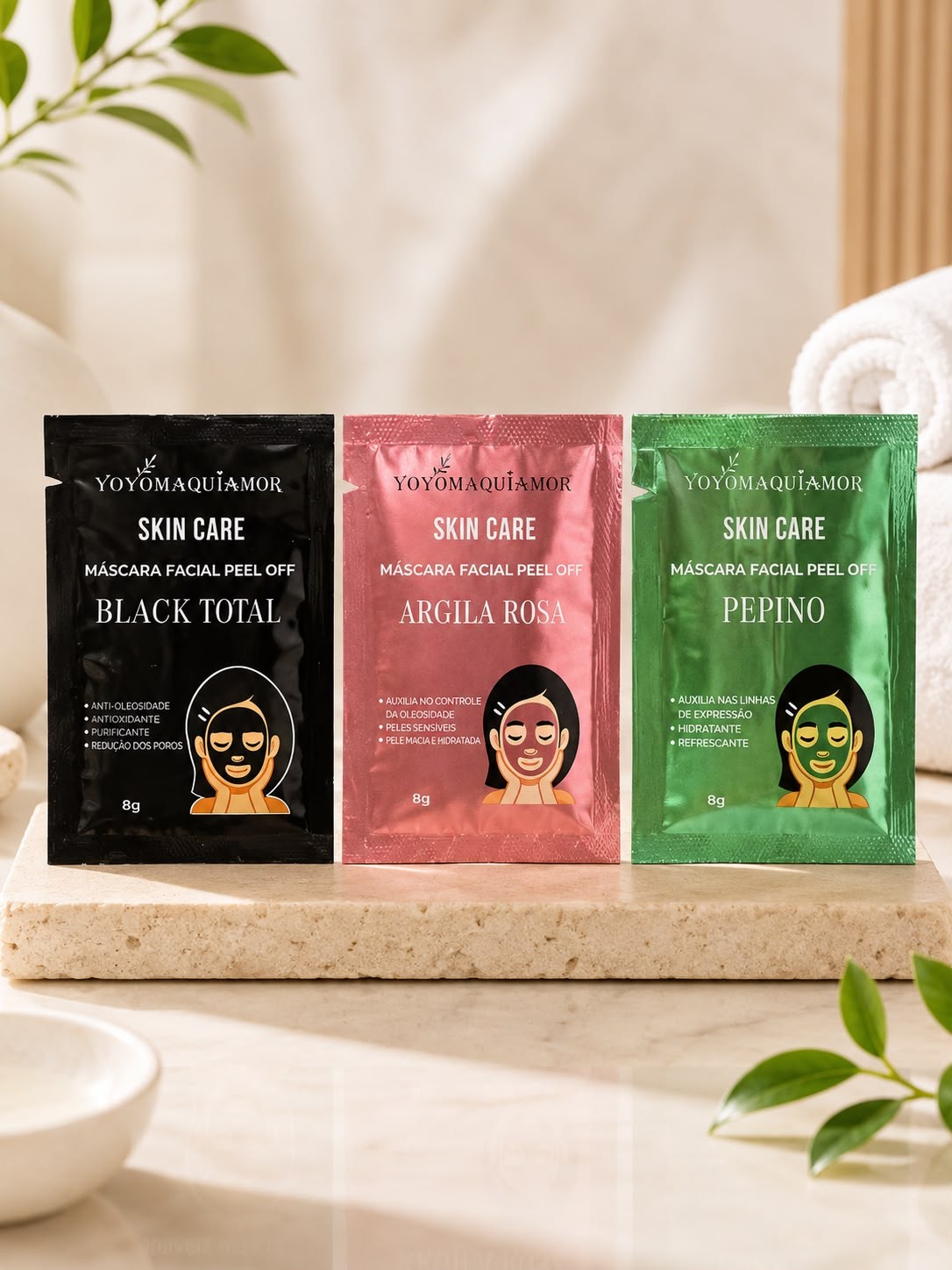 Máscara Facial em Sachê Yoyo Maquia Amor