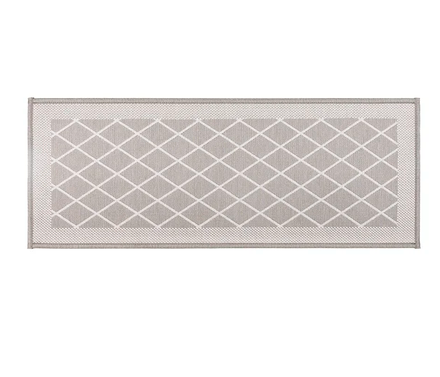 TAPETE SENSE JACQUARD GRID NATURAL 45cm x 120cm