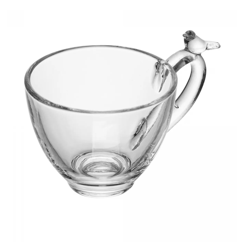 JOGO 4 XÍCARAS DE CHÁ C/ PIRES BIRD 180ML
