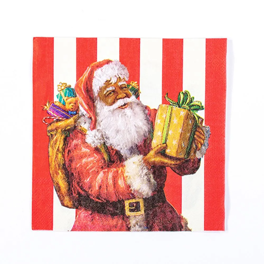 PACOTE 20 GUARDANAPOS DE PAPEL PAPAI NOEL