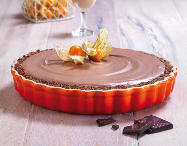 TRAVESSA CANELADA 28CM HERITAGE Laranja Le Creuset
