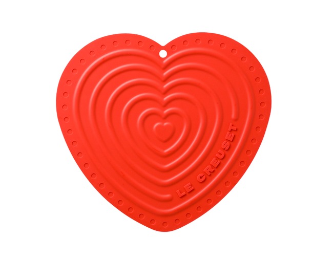 SUPORTE DE SILICONE CORAÇÃO Vermelho Le Creuset