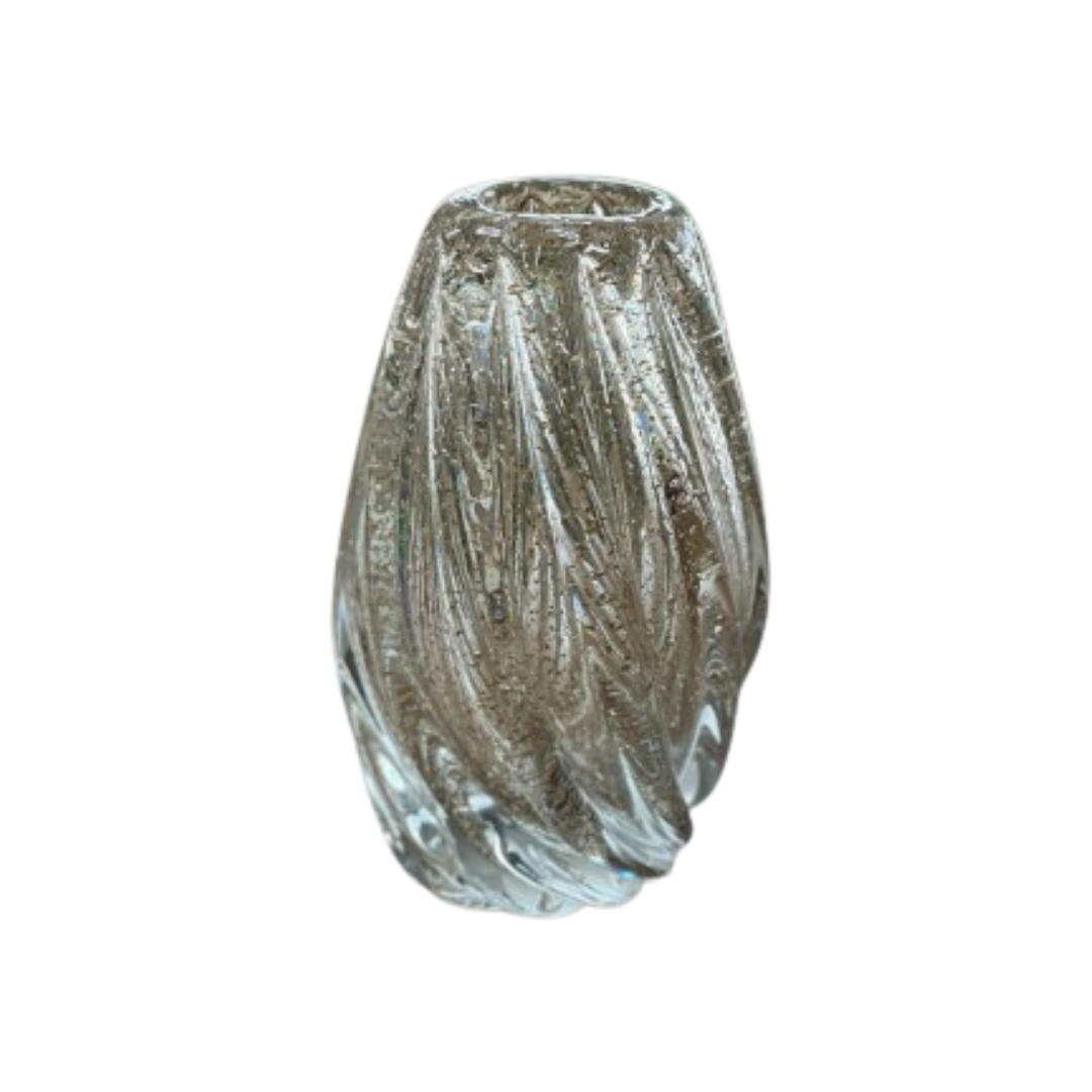 VASO TIPO MURANO ESPIRAL DOURADO GRANDE