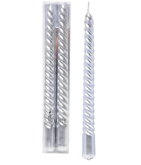 JG C/2 VELAS BANQUETE ESPIRAL - PRATA