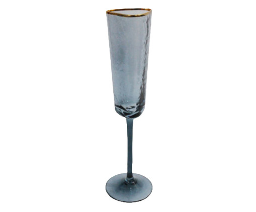 TAÇA GEOMÉTRICO AZUL PARA CHAMPANHE