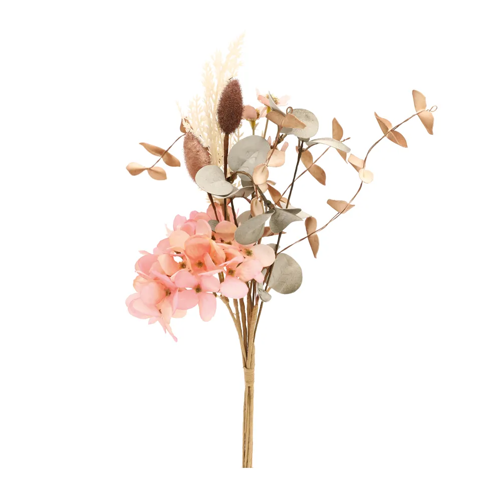 GALHO MÉDIO C/ FLORES VERDE E ROSA 36CM