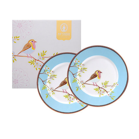 SET 2 PRATOS SOBREMESA EARLY BIRD AZUL - PIP STUDIO