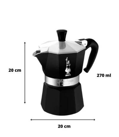 CAFETEIRA MOKA 6 XÍC PRETA BIALETTI