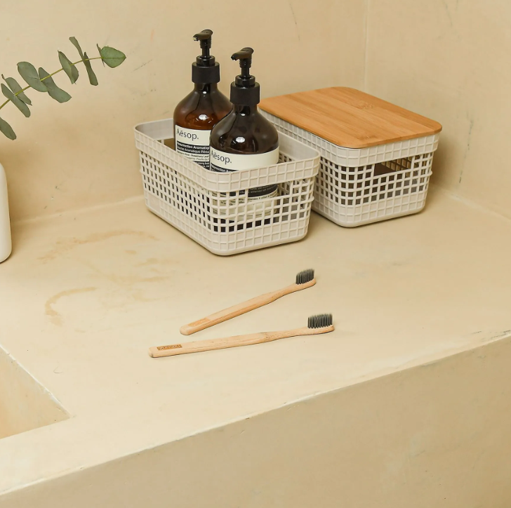 CESTO ORGANIZADOR 2,5L BEGE GRID - OU