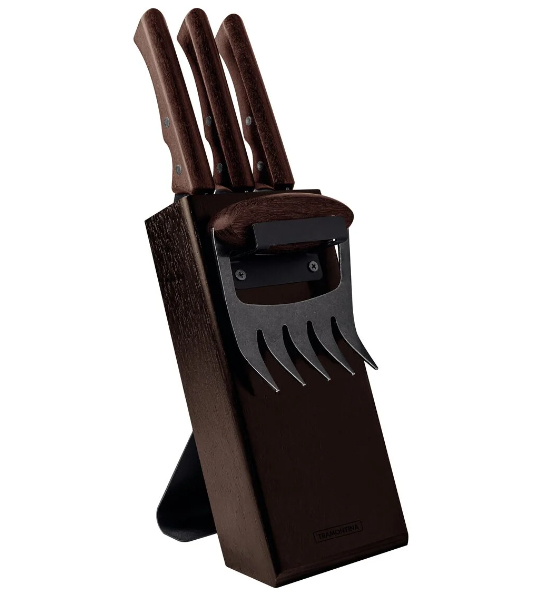 JOGO CHURRASCO BLACK LAMINAS EM AÇO INOX - TRAMONTINA