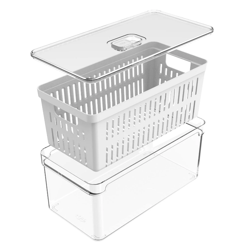 ORGANIZADOR DE GELADEIRA COM CESTO 5L - CLEAR FRESH - OU