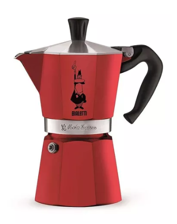 CAFETEIRA MOKA  6 XÍC VERMELHA BIALETTI