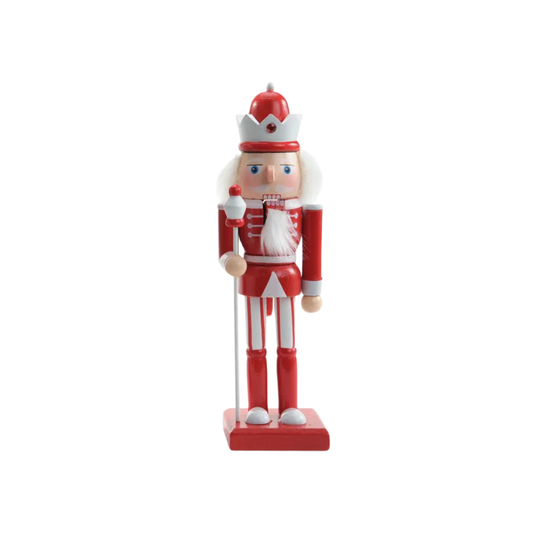 SOLDADO DE CHUMBO VERMELHO E BRANCO 25CM (QUEBRA NOZES)