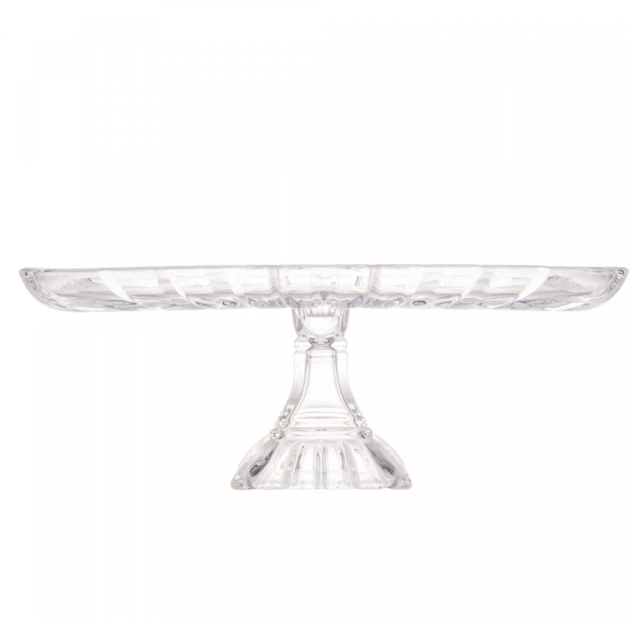 BOLEIRA DE CRISTAL RETANGULAR QUADRATTA